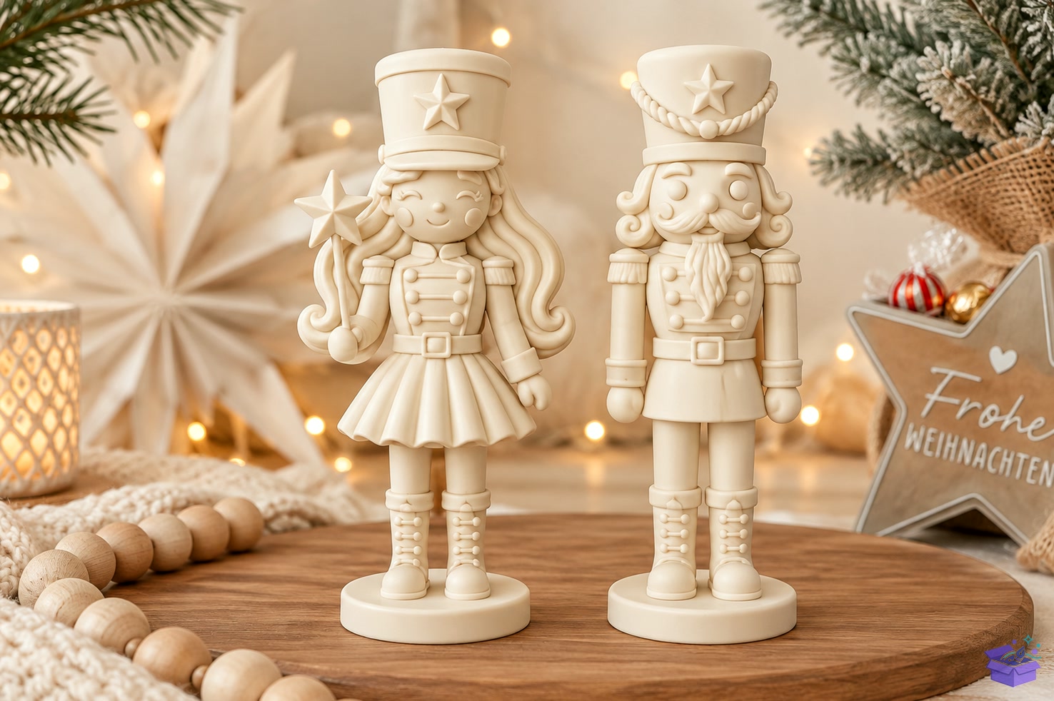 Yılbaşı Nutcracker Duo 3D Baskı - 3D Baskı ve Model Dosyası (STL, OBJ, 3MF) önizleme 3