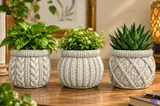 Örgü Dokulu Saksı - 3D Baskı ve Model Dosyası (STL) - detaylı önizleme 2