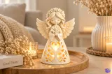 Çiçekli Melek Mumluk - 3D Baskı ve Model Dosyası (STL) - detaylı önizleme 2