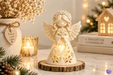 Çiçekli Melek Mumluk - 3D Baskı ve Model Dosyası (STL) - detaylı önizleme 3