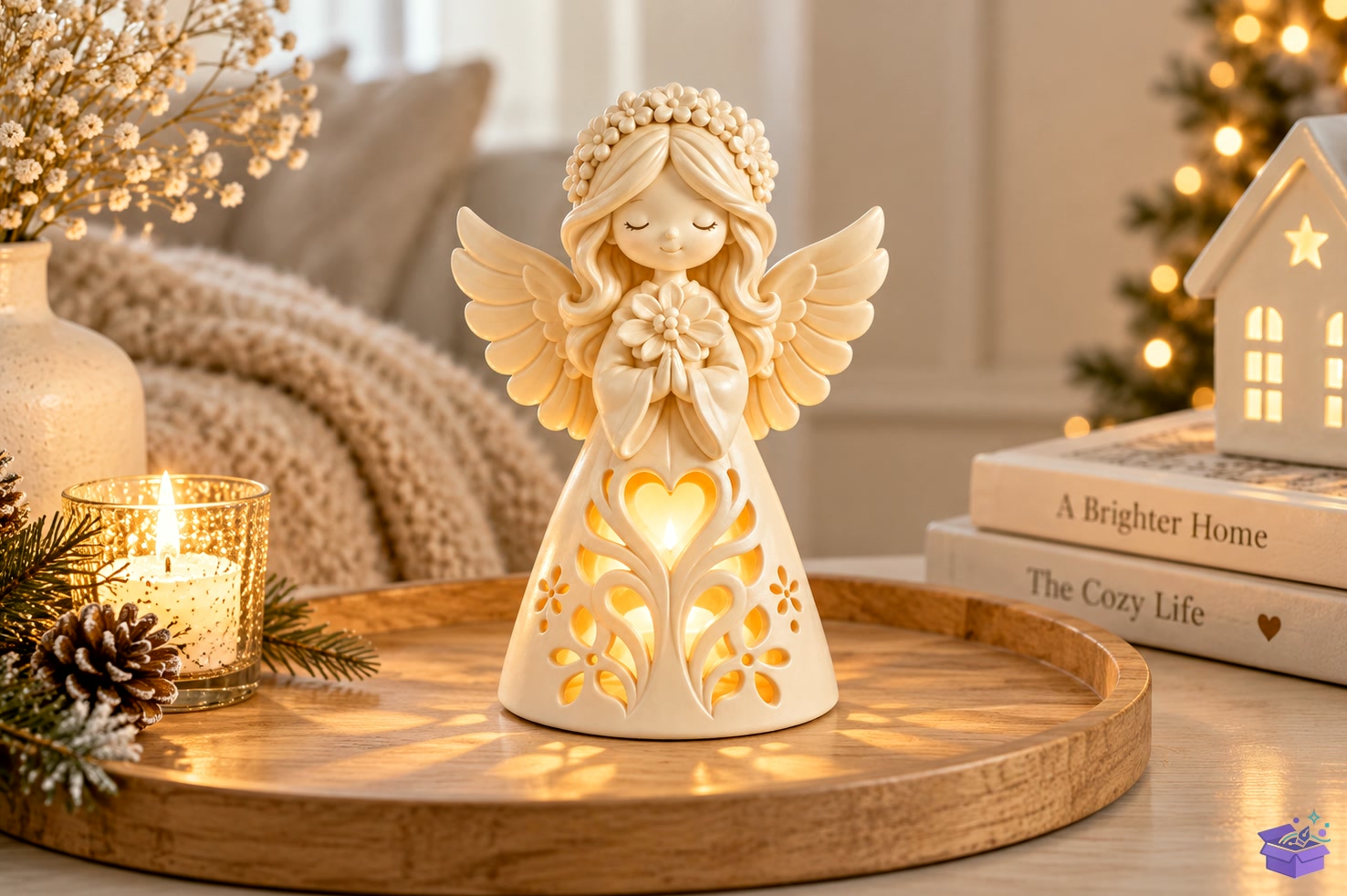 3D Baskı Floral Angel Mumluk STL - 3D Baskı ve Model Dosyası (STL, OBJ, 3MF) önizleme 6