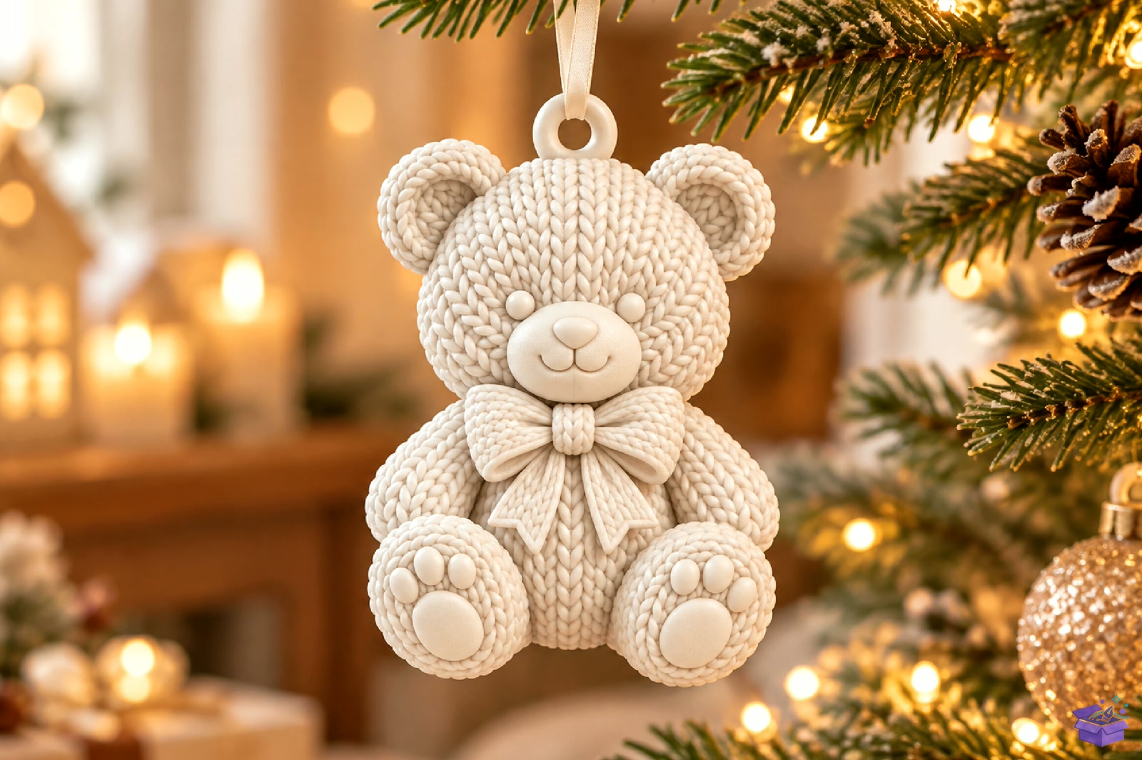 Knitted Teddy Bear Anahtarlık 3D STL - 3D Baskı ve Model Dosyası (STL, OBJ, 3MF) önizleme 2
