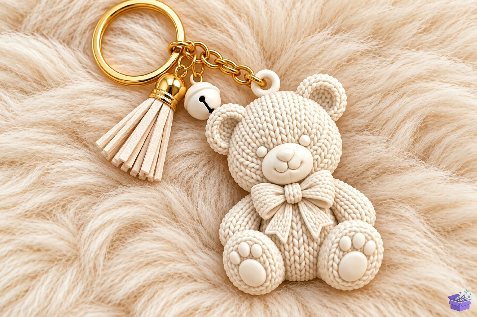 Knitted Teddy Bear Anahtarlık 3D STL - 3D Baskı ve Model Dosyası (STL, OBJ, 3MF) önizleme 4