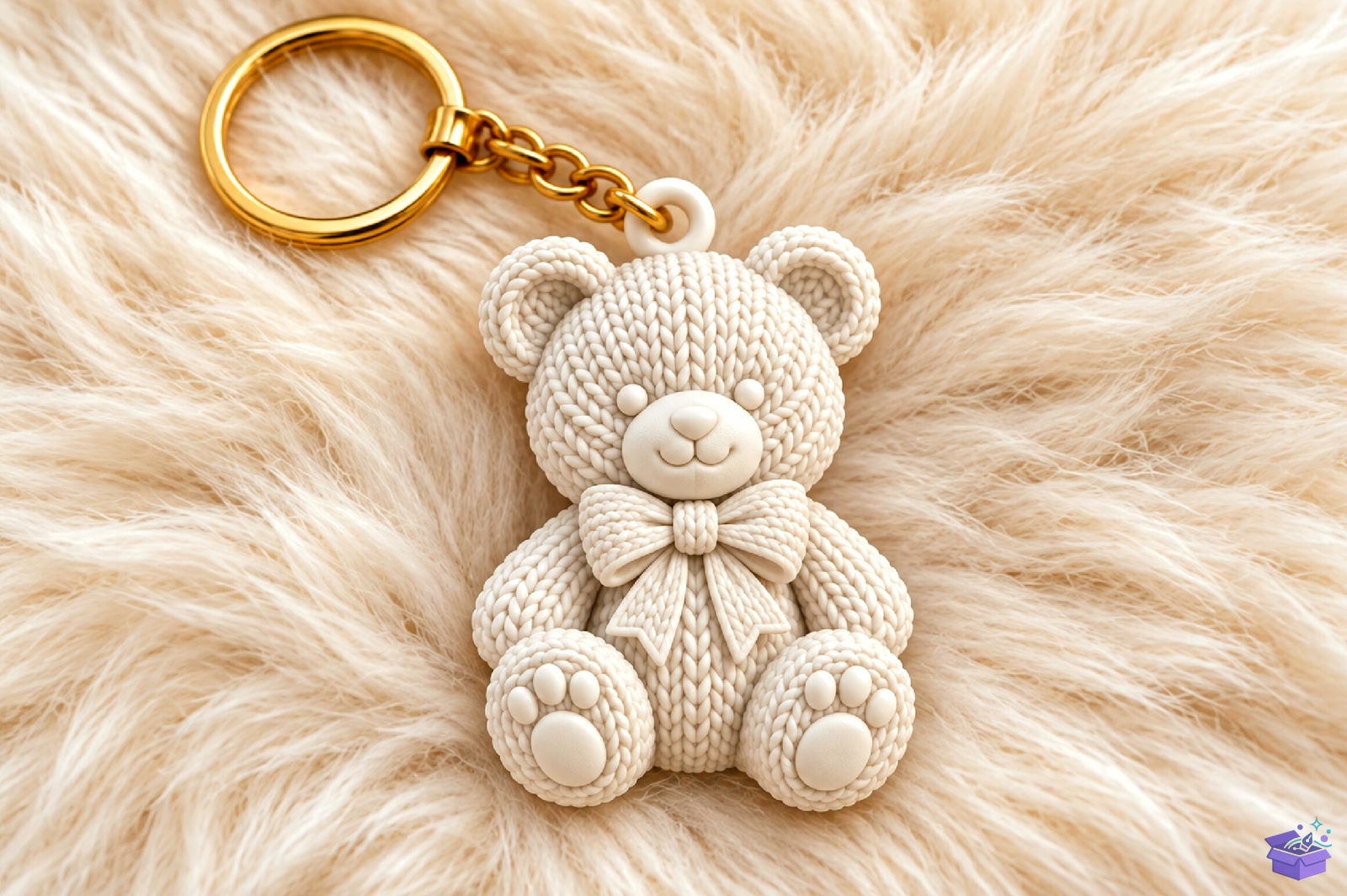 Knitted Teddy Bear Anahtarlık 3D STL - 3D Baskı ve Model Dosyası (STL, OBJ, 3MF) önizleme 5