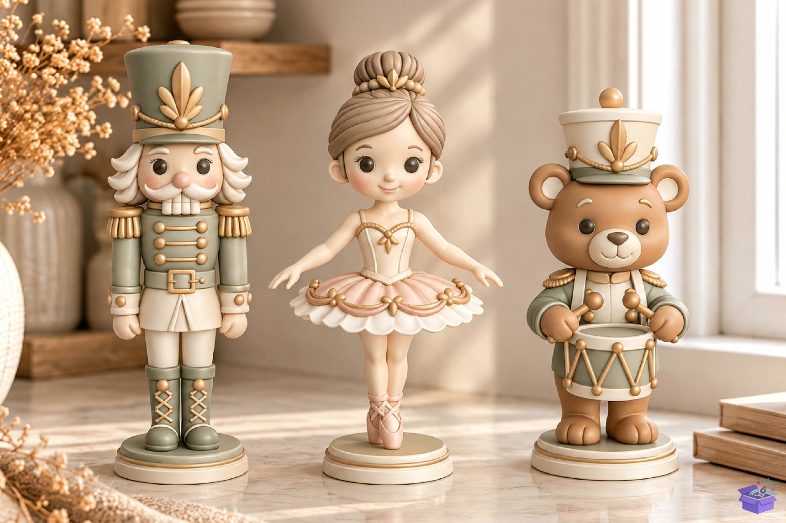 Nutcracker Ballerina Teddy Bear 3D STL - 3D Baskı ve Model Dosyası (STL, OBJ, 3MF) önizleme 3