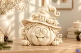 Hayalperest Cadılı Balkabağı - 3D Baskı ve Model Dosyası (STL) - detaylı önizleme 5