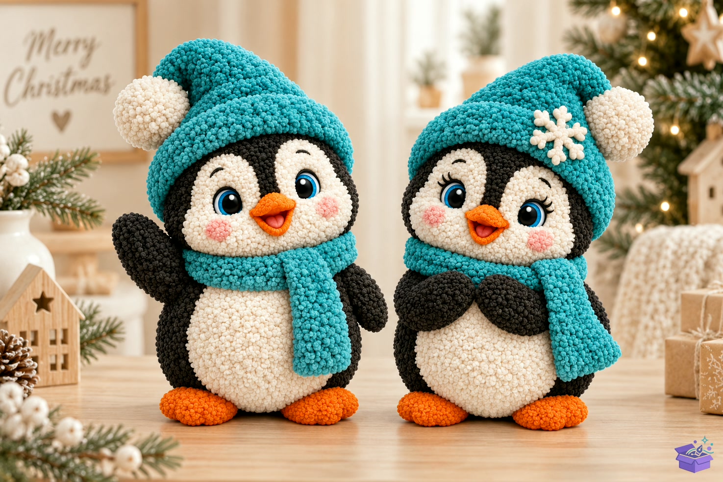 3D Baskı STL Knitted Penguin Duo Christ - 3D Baskı ve Model Dosyası (STL, OBJ, 3MF) önizleme 2