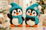 Örgü Görünümlü Penguen İkilisi - 3D Baskı ve Model Dosyası (STL) - detaylı önizleme 2