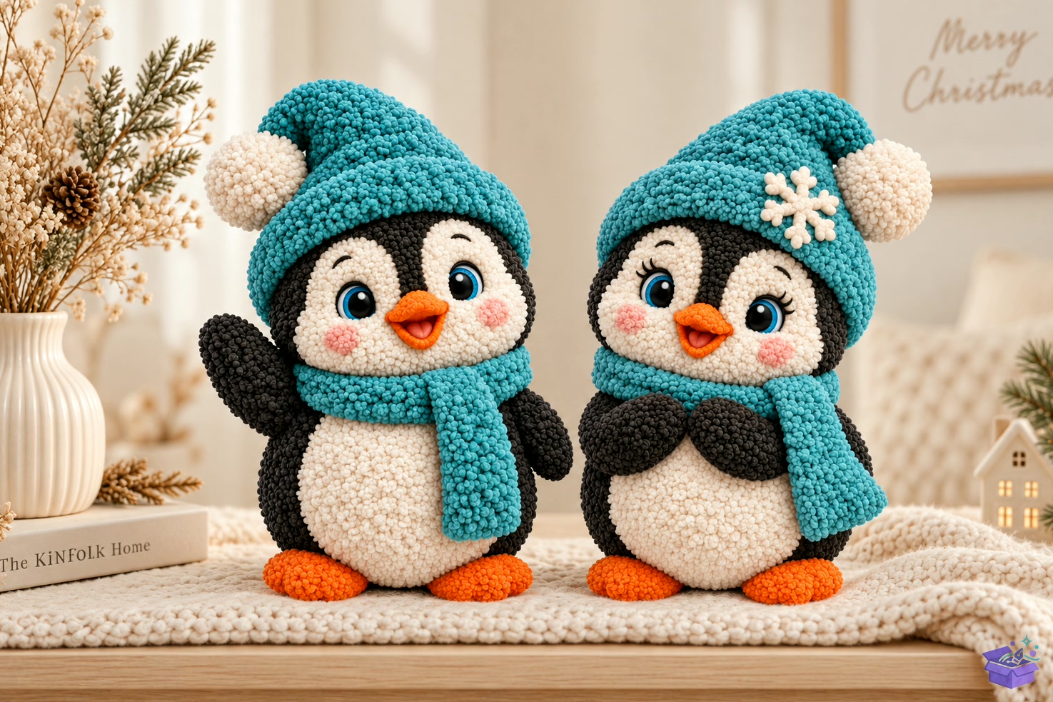 3D Baskı STL Knitted Penguin Duo Christ - 3D Baskı ve Model Dosyası (STL, OBJ, 3MF) önizleme 3