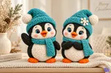 Örgü Görünümlü Penguen İkilisi - 3D Baskı ve Model Dosyası (STL) - detaylı önizleme 3