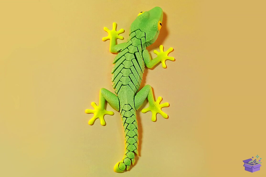 Hareketli Mafsallı Gecko Lizard Flexible Print - 3D Baskı ve Model Dosyası (STL, OBJ, 3MF) önizleme 3