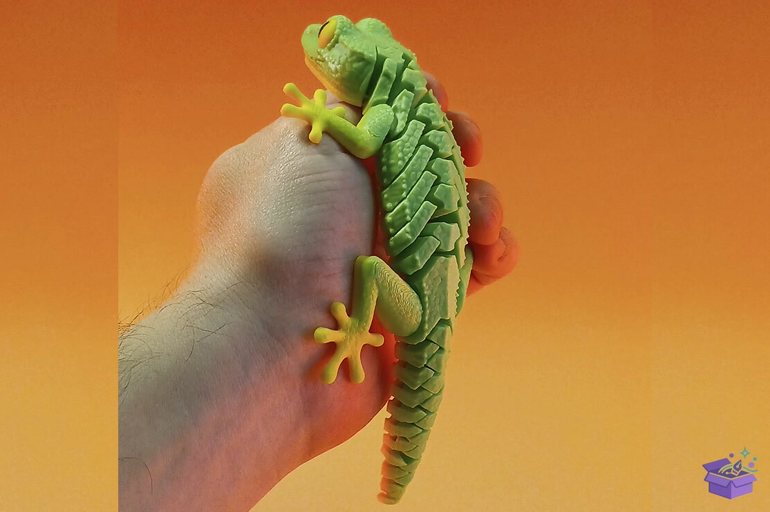 Hareketli Mafsallı Gecko Lizard Flexible Print - 3D Baskı ve Model Dosyası (STL, OBJ, 3MF) önizleme 5