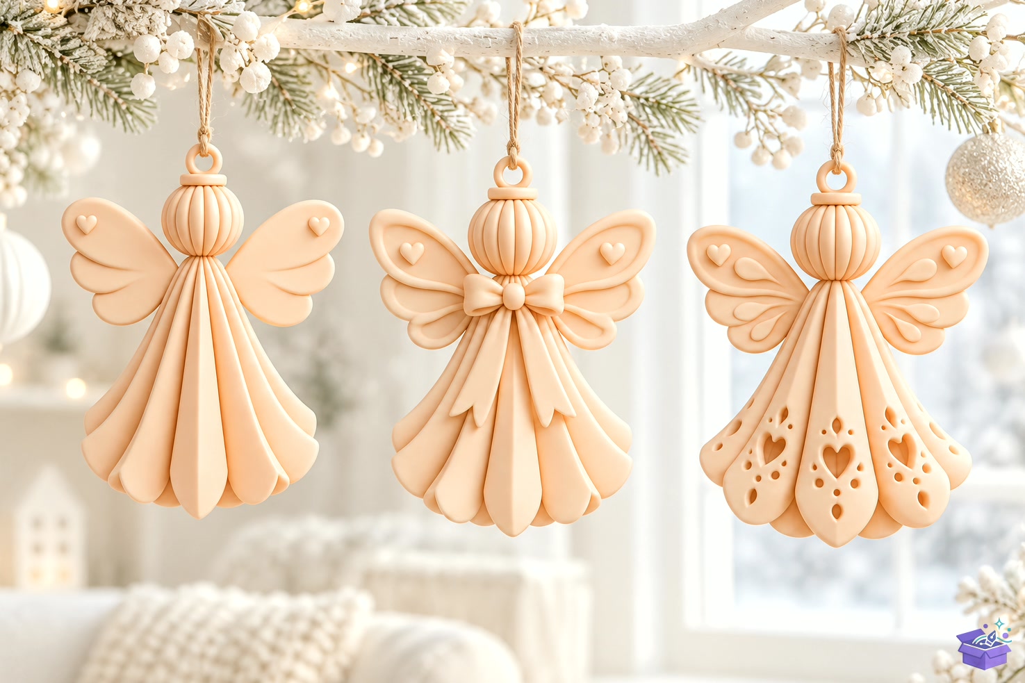 3D Baskı Angel Süs Yılbaşı Ange - 3D Baskı ve Model Dosyası (STL, OBJ, 3MF) önizleme 3
