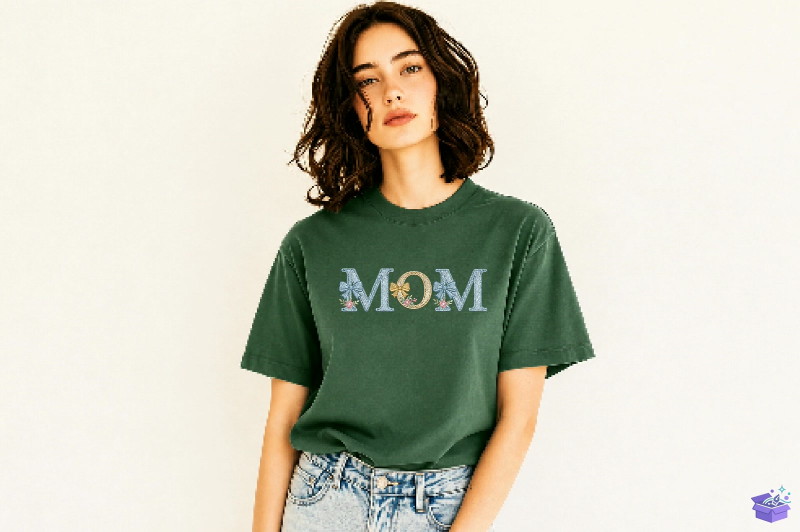 Floral Bow Alphabet Nakış - Makine Nakış Deseni (SVG, DXF, EPS, PNG) önizleme 4
