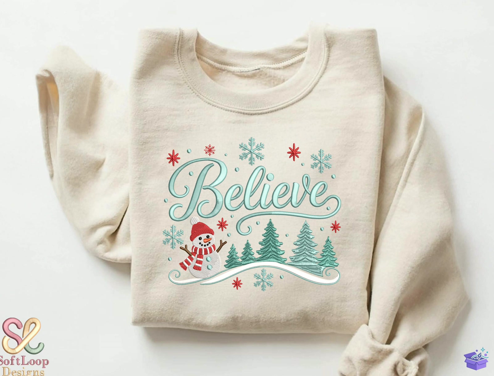 Believe Yılbaşı Nakış Design - Makine Nakış Deseni (SVG, DXF, EPS, PNG) önizleme 2