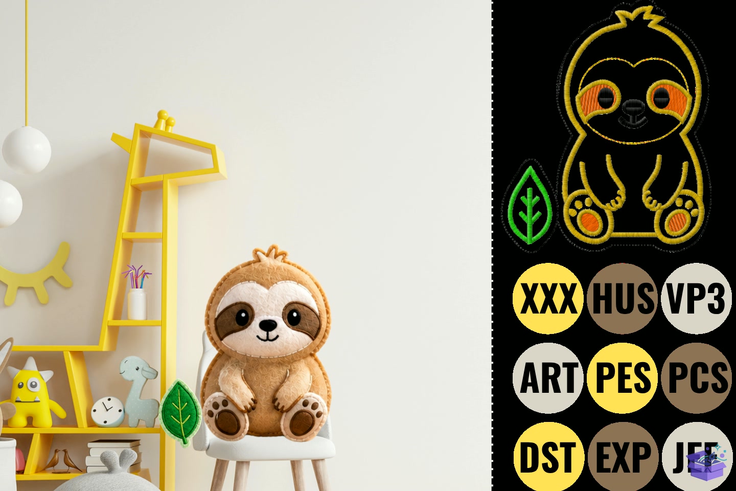 Cute Animal Applique Nakış - Makine Nakış Deseni (SVG, DXF, EPS, PNG) önizleme 5