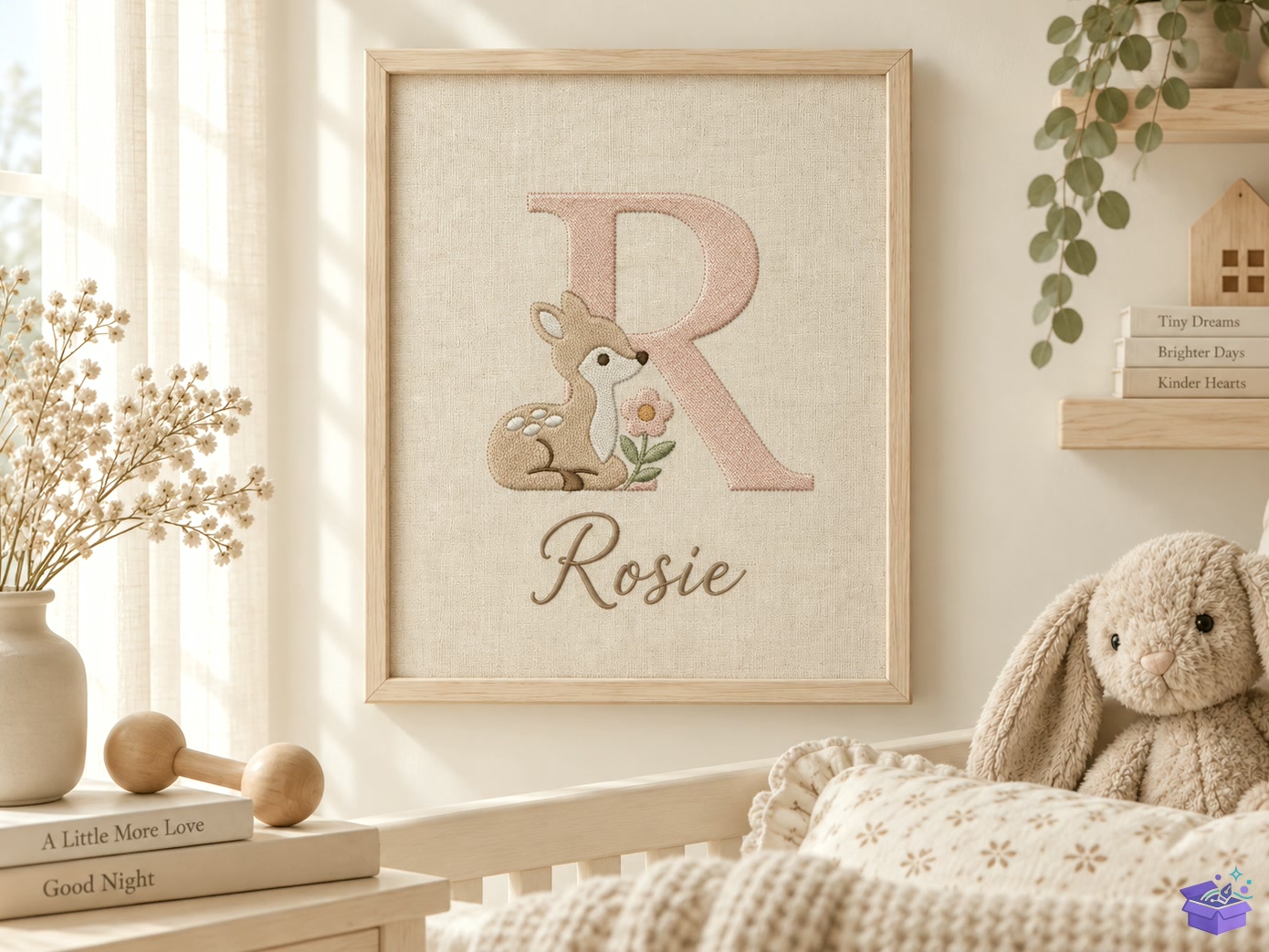 Geyik Alphabet a Z Nakış 95mm - Makine Nakış Deseni (SVG, DXF, EPS, PNG) önizleme 4