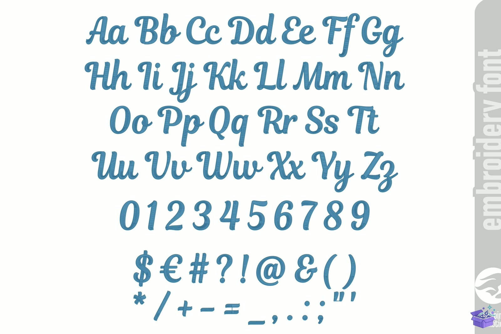 Magnolia Script Nakış Yazı Tipi Small - Makine Nakış Deseni (SVG, DXF, EPS, PNG) önizleme 2