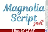 Magnolia El Yazısı Nakış Yazı Tipi (Küçük) (249 Tasarım) - Makine Nakış Deseni (PES) - detaylı önizleme 5