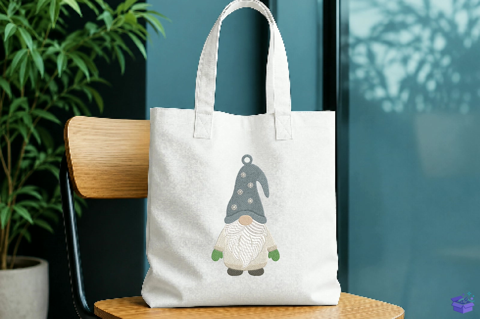 Yılbaşı Gnome Süs Design - Makine Nakış Deseni (SVG, DXF, EPS, PNG) önizleme 3