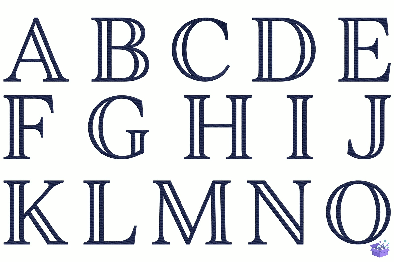 Elegant Monogram Alphabet Nakış - Makine Nakış Deseni (SVG, DXF, EPS, PNG) önizleme 2