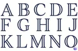 Zarif Monogram Alfabe (26 Tasarım) - Makine Nakış Deseni (PES, DST, JEF, EXP, VP3, HUS) - detaylı önizleme 2