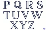 Zarif Monogram Alfabe (26 Tasarım) - Makine Nakış Deseni (PES, DST, JEF, EXP, VP3, HUS) - detaylı önizleme 3