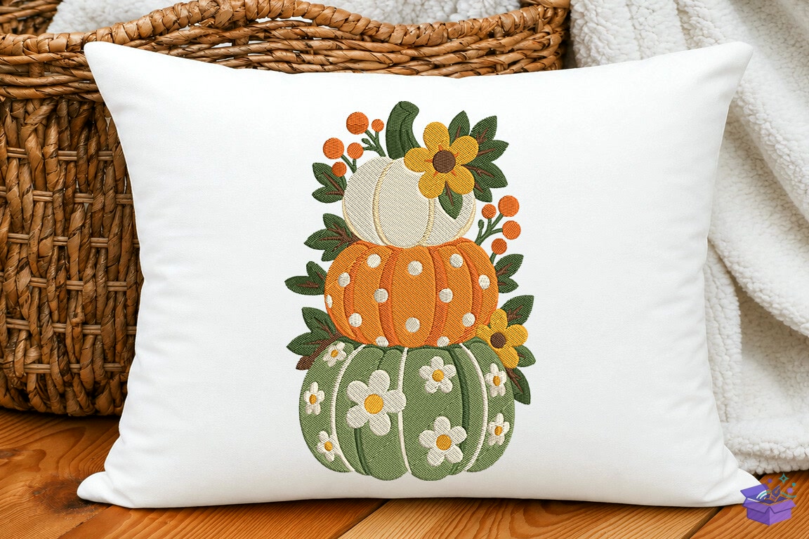 Autumn Pumpkin Nakış File - Makine Nakış Deseni (SVG, DXF, EPS, PNG) önizleme 2