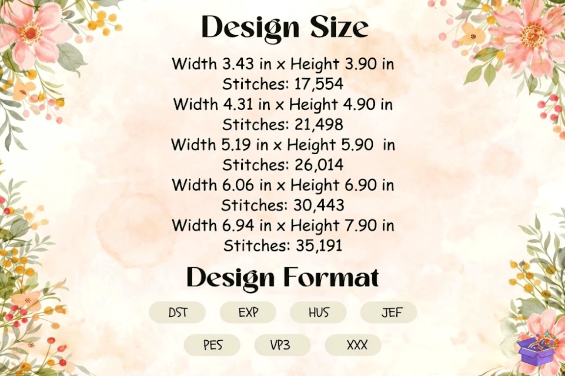 Floral Woman Coffee Nakış Design - Makine Nakış Deseni (SVG, DXF, EPS, PNG) önizleme 6