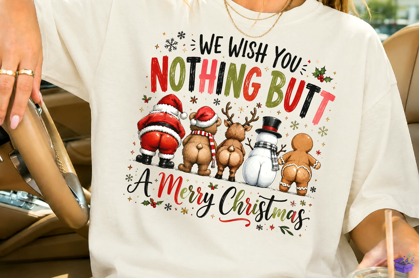 Nothing Butt a Merry Yılbaşı PNG - DTF & Süblimasyon Baskı Tasarımı (SVG, DXF, EPS, PNG) - detaylı önizleme 2