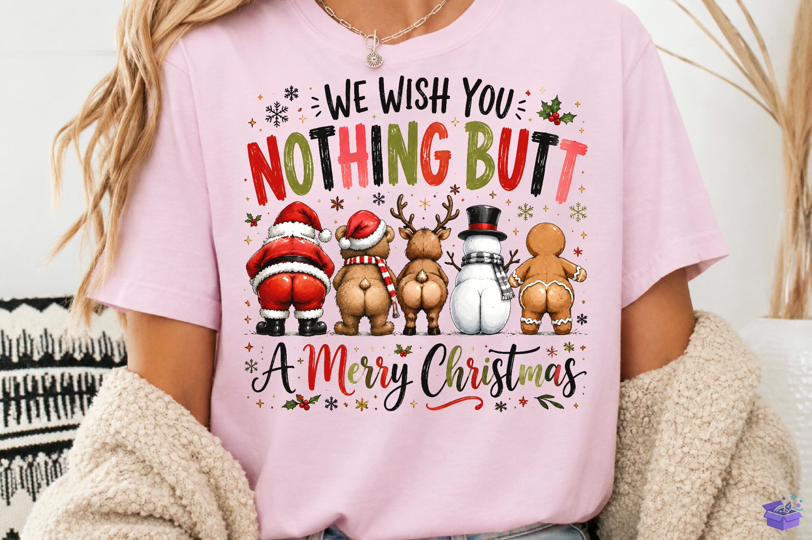 Nothing Butt a Merry Yılbaşı PNG - DTF & Süblimasyon Baskı Tasarımı (SVG, DXF, EPS, PNG) - detaylı önizleme 3