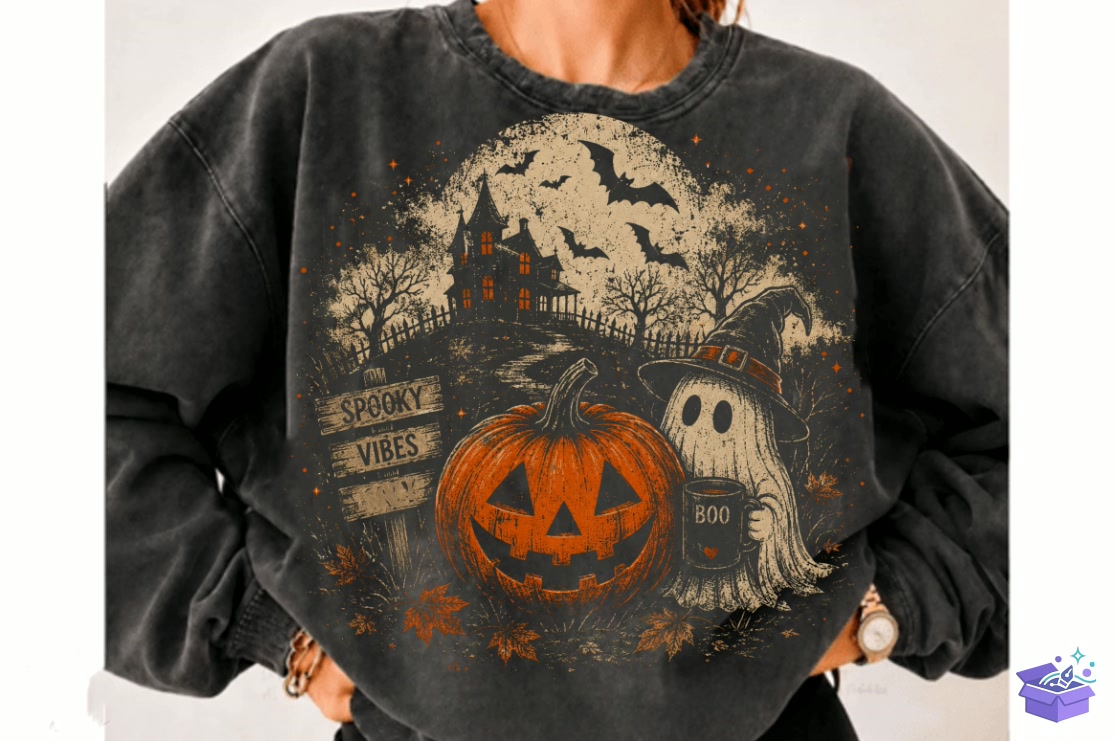 Cadılar Bayramı PNG Spooky Season PNG - Makine Nakış Deseni (SVG, DXF, EPS, PNG) - DTF Baskı Tasarımları İndir (DXF, SVG, EPS)
