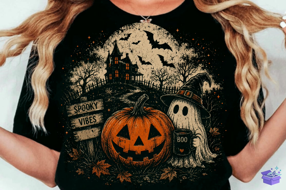 Cadılar Bayramı PNG Spooky Season PNG - Makine Nakış Deseni (SVG, DXF, EPS, PNG) - detaylı önizleme 3