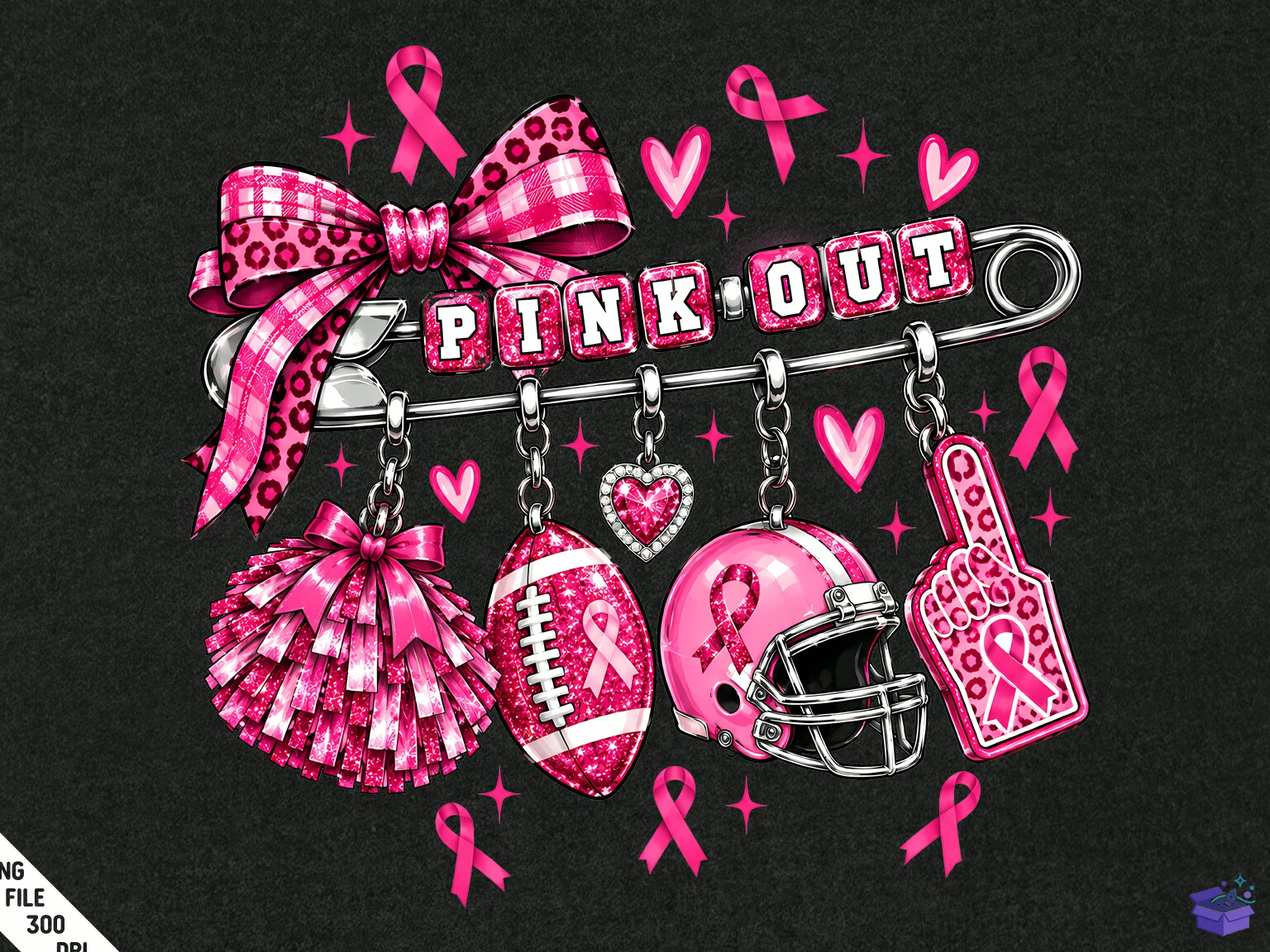 Pink Out Breast Cancer Awareness PNG - DTF & Süblimasyon Baskı Tasarımı (SVG, DXF, EPS, PNG) - DTF Baskı Tasarımları İndir (DXF, SVG, EPS)