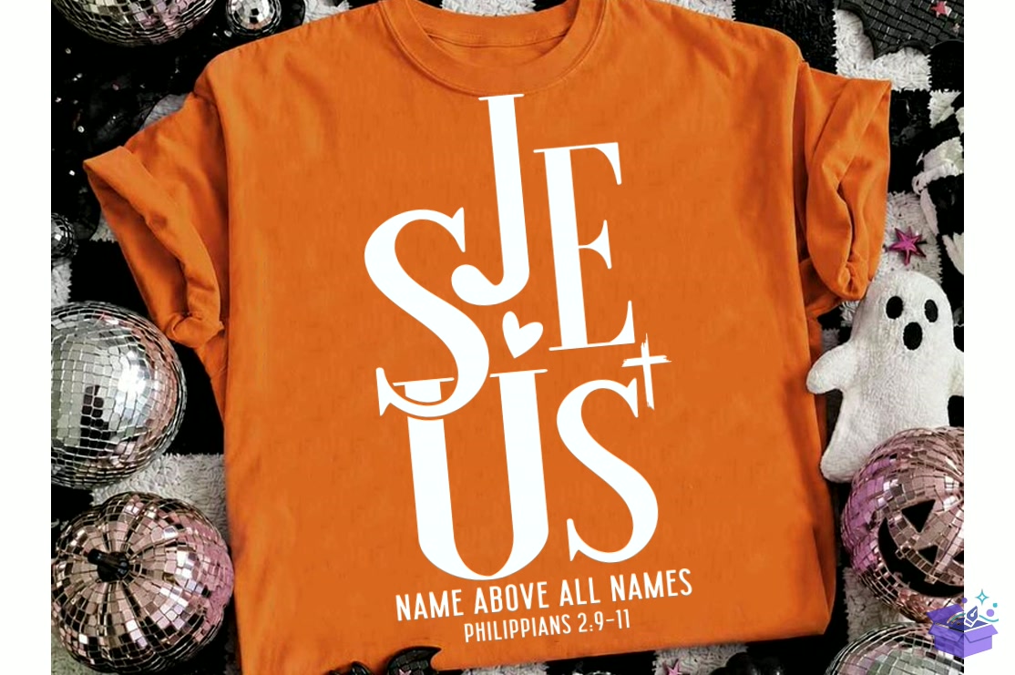 Jesus SVG Christian Name Above All Name - Makine Nakış Deseni (SVG, DXF, EPS, PNG) - detaylı önizleme 4