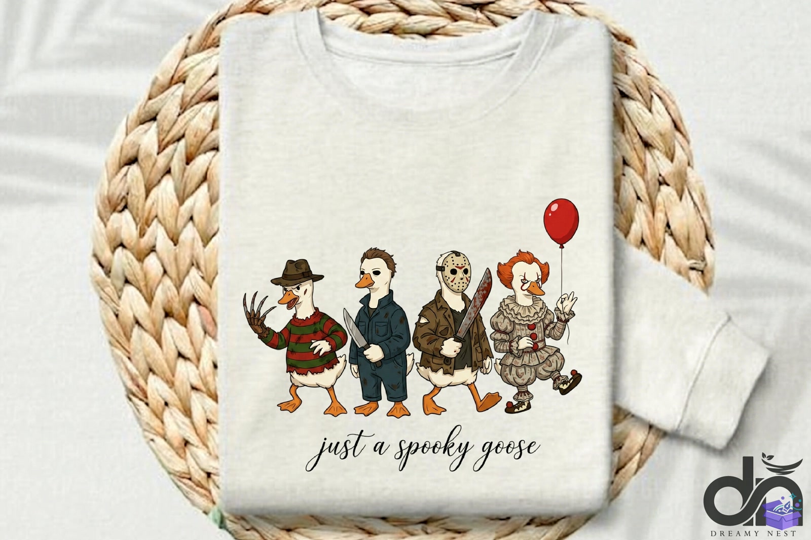 Spooky Goose Horror Cadılar Bayramı PNG Tee - DTF & Süblimasyon Baskı Tasarımı (SVG, DXF, EPS, PNG) - detaylı önizleme 5