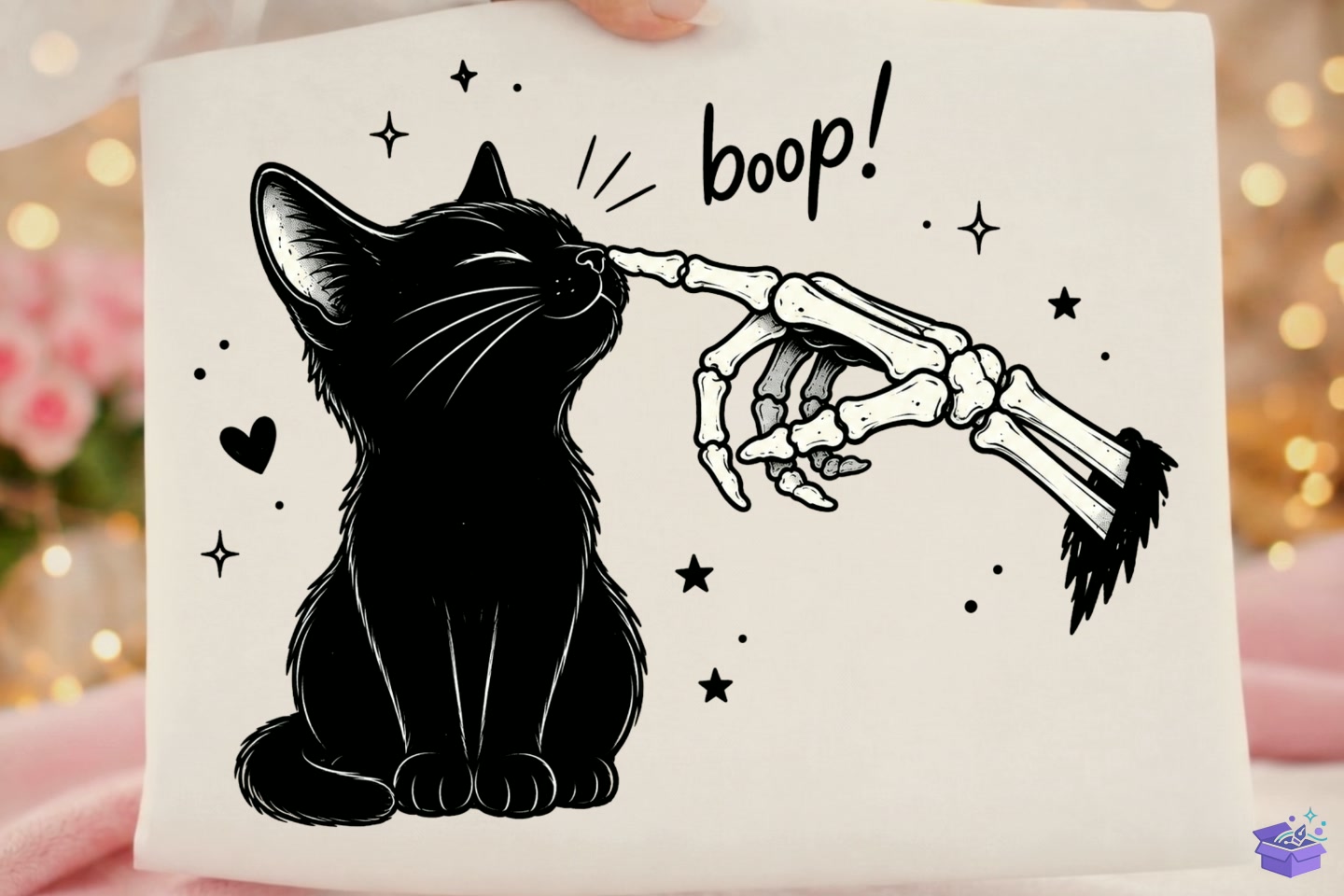 Kedi Skeleton Hand Boop PNG - DTF & Süblimasyon Baskı Tasarımı (SVG, DXF, EPS, PNG) - detaylı önizleme 3