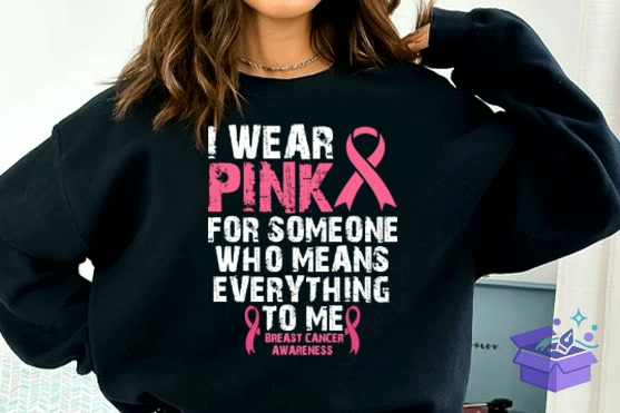 Pink Ribbon PNG Breast Cancer Awareness - DTF & Süblimasyon Baskı Tasarımı (SVG, DXF, EPS, PNG) - detaylı önizleme 3