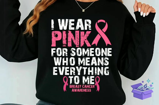 Pink Ribbon PNG Breast Cancer Awareness - DTF & Süblimasyon Baskı Tasarımı (SVG, DXF, EPS, PNG) - detaylı önizleme 5