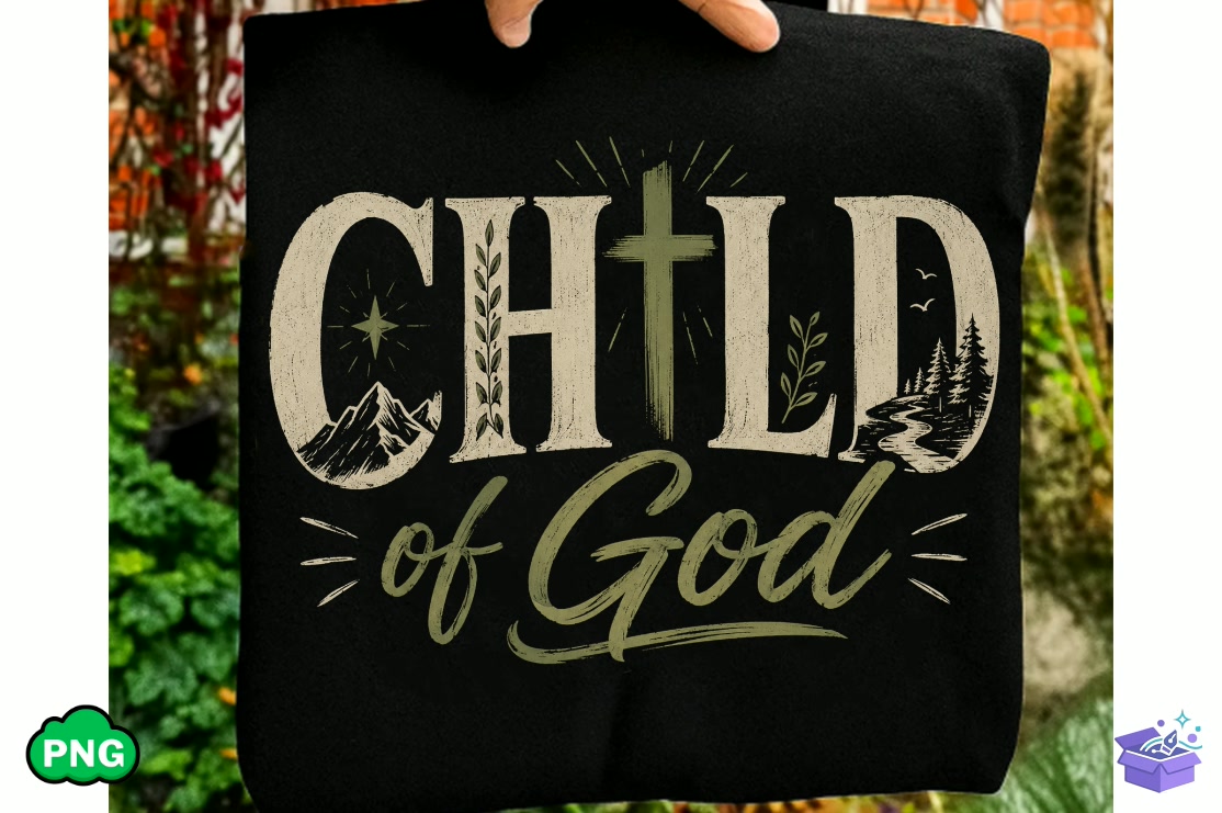 Child Of God PNG Christian PNG Faith PNG - DTF & Süblimasyon Baskı Tasarımı (SVG, DXF, EPS, PNG) - detaylı önizleme 4