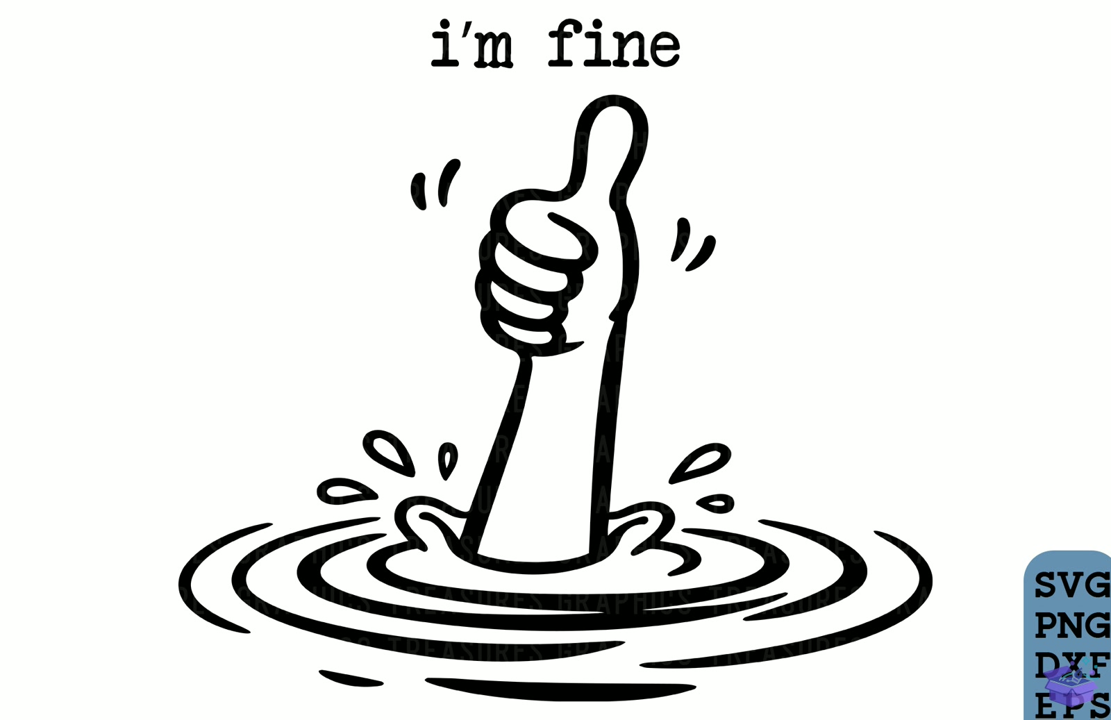 Funny Sarcastic I'm Fine SVG PNG - DTF & Süblimasyon Baskı Tasarımı (SVG, DXF, EPS, PNG) - detaylı önizleme 2