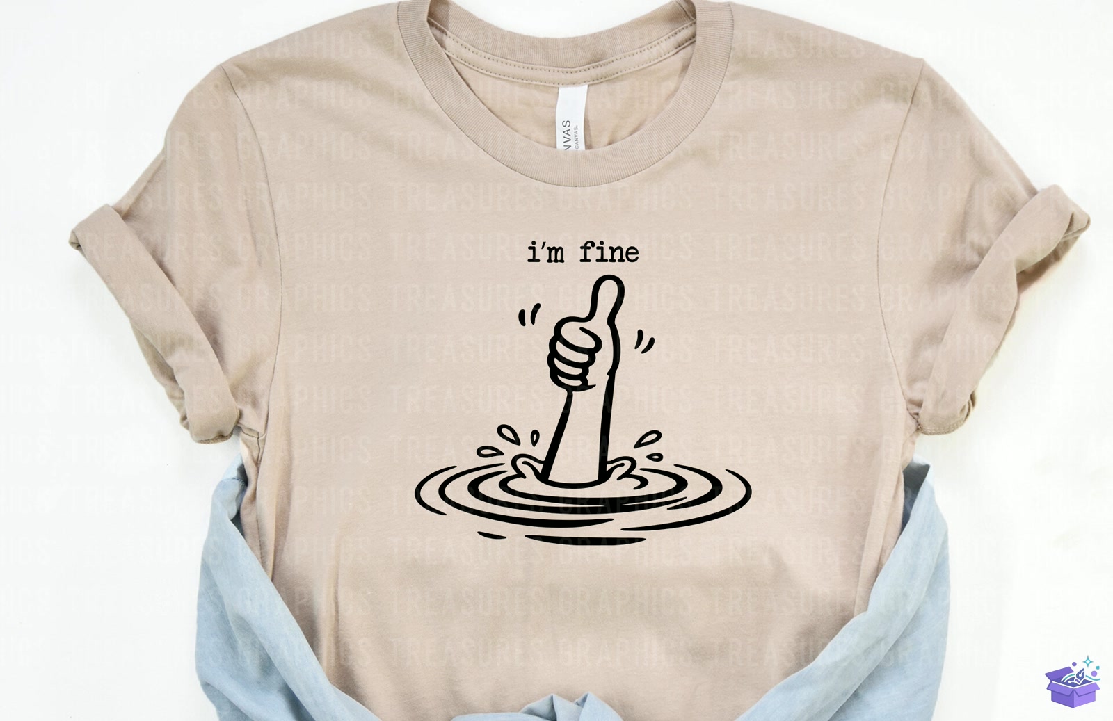 Funny Sarcastic I'm Fine SVG PNG - DTF & Süblimasyon Baskı Tasarımı (SVG, DXF, EPS, PNG) - detaylı önizleme 5