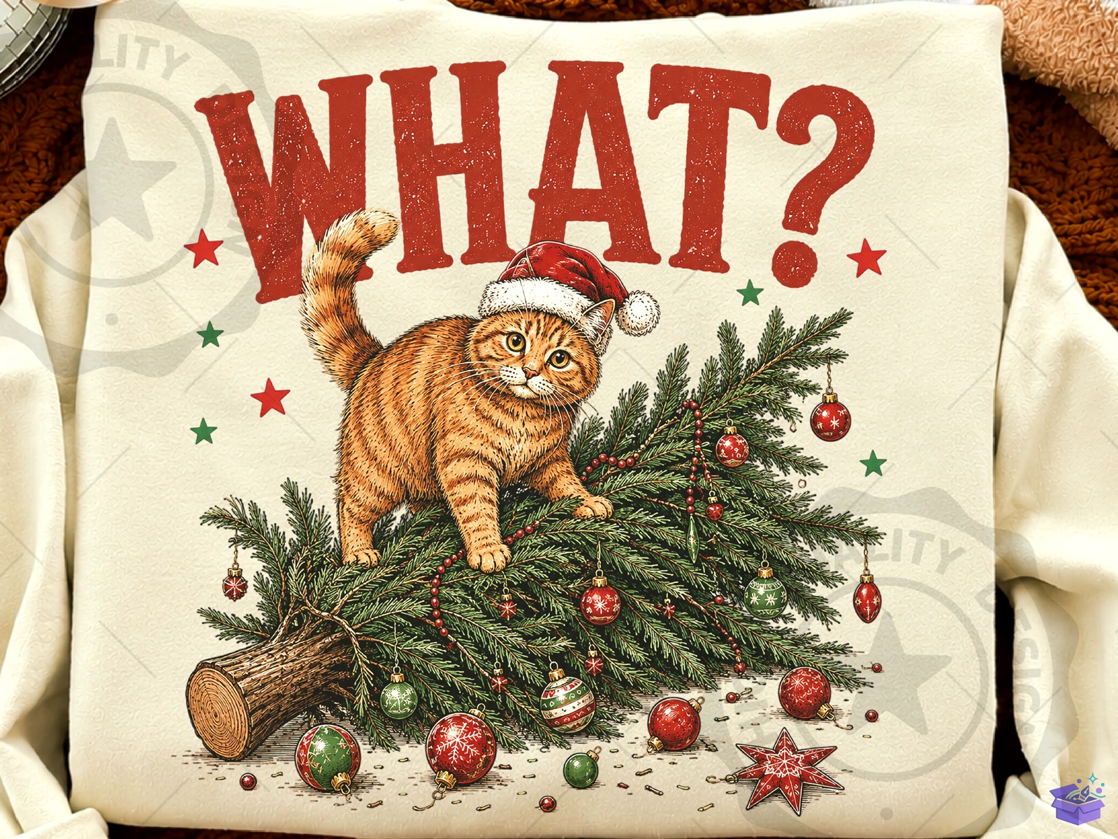 What? Cute Yılbaşı Kedi PNG - DTF & Süblimasyon Baskı Tasarımı (SVG, DXF, EPS, PNG) - detaylı önizleme 6