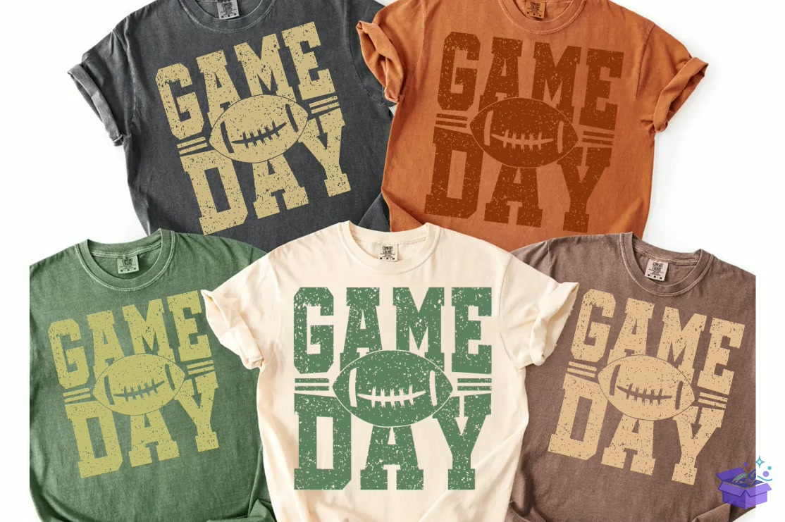 Retro Football Game Day SVG - DTF & Süblimasyon Baskı Tasarımı (SVG, DXF, EPS, PNG) - detaylı önizleme 3
