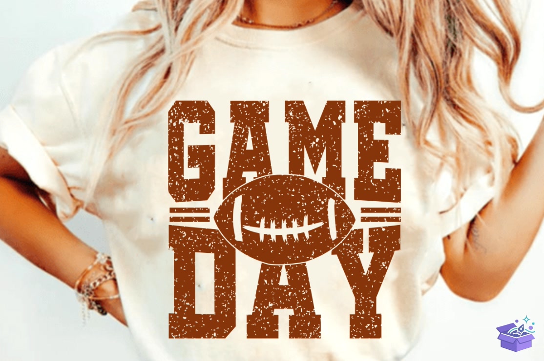 Retro Football Game Day SVG - DTF & Süblimasyon Baskı Tasarımı (SVG, DXF, EPS, PNG) - detaylı önizleme 6