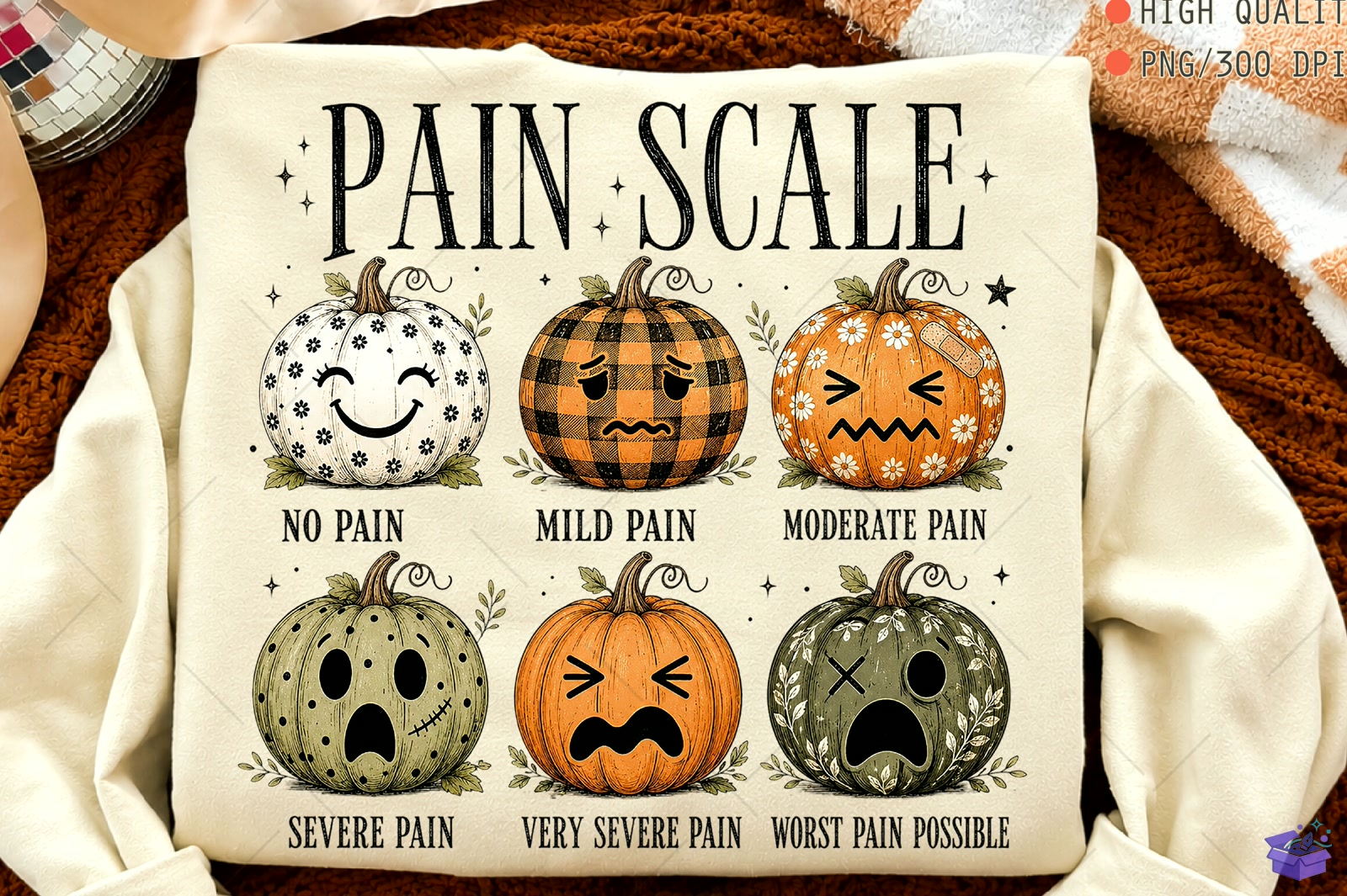 Cadılar Bayramı Nurse Pain Scale PNG - DTF & Süblimasyon Baskı Tasarımı (SVG, DXF, EPS, PNG) - DTF Baskı Tasarımları İndir (DXF, SVG, AI)