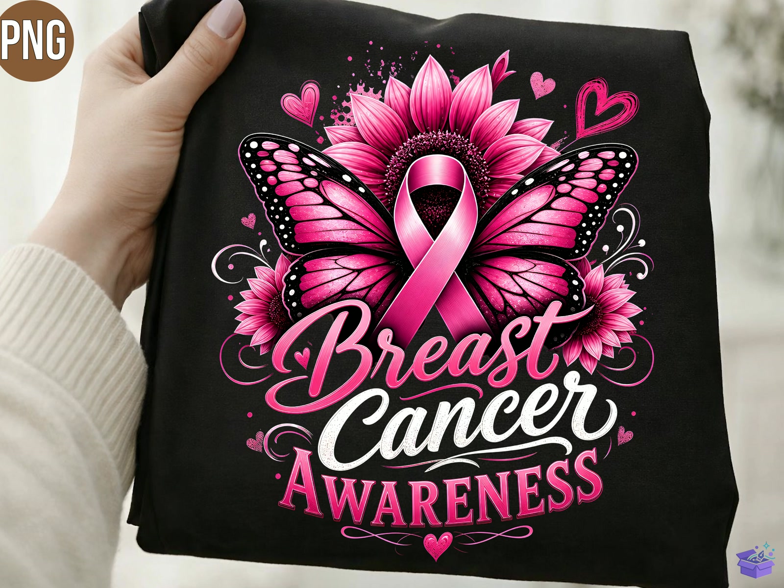 Breast Cancer Awareness PNG Tshirt - DTF & Süblimasyon Baskı Tasarımı (SVG, DXF, EPS, PNG) - DTF Baskı Tasarımları İndir (DXF, SVG, EPS)