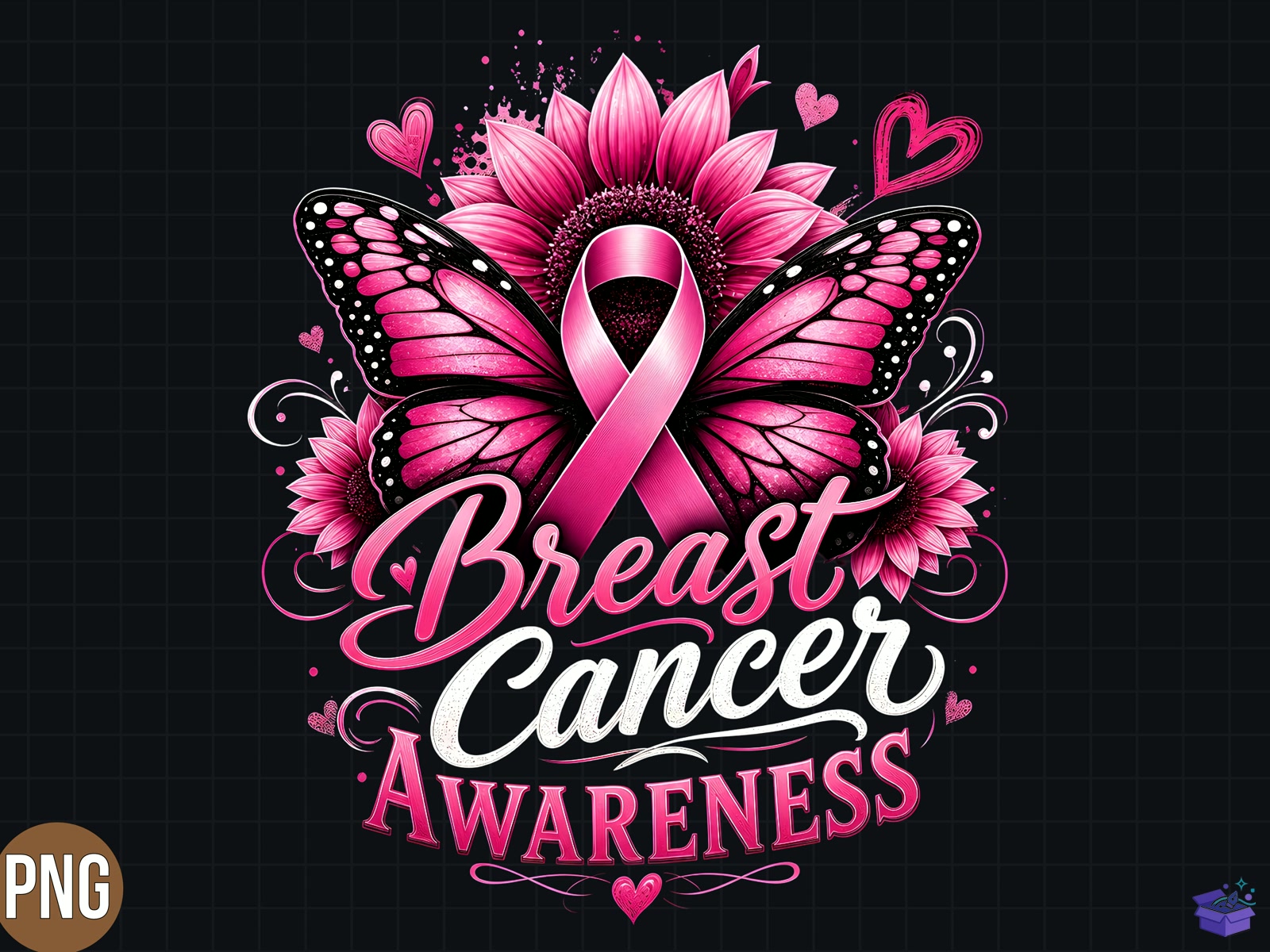 Breast Cancer Awareness PNG Tshirt - DTF & Süblimasyon Baskı Tasarımı (SVG, DXF, EPS, PNG) - detaylı önizleme 4