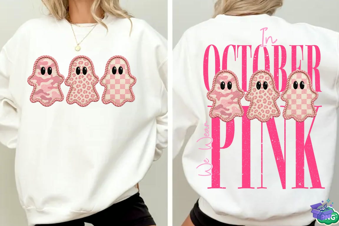 Breast Cancer İn October We Wear Pink - DTF & Süblimasyon Baskı Tasarımı (SVG, DXF, EPS, PNG) - DTF Baskı Tasarımları İndir (DXF, SVG, EPS)
