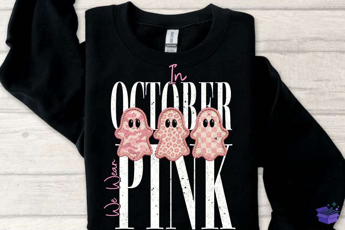 Breast Cancer İn October We Wear Pink - DTF & Süblimasyon Baskı Tasarımı (SVG, DXF, EPS, PNG) - detaylı önizleme 5